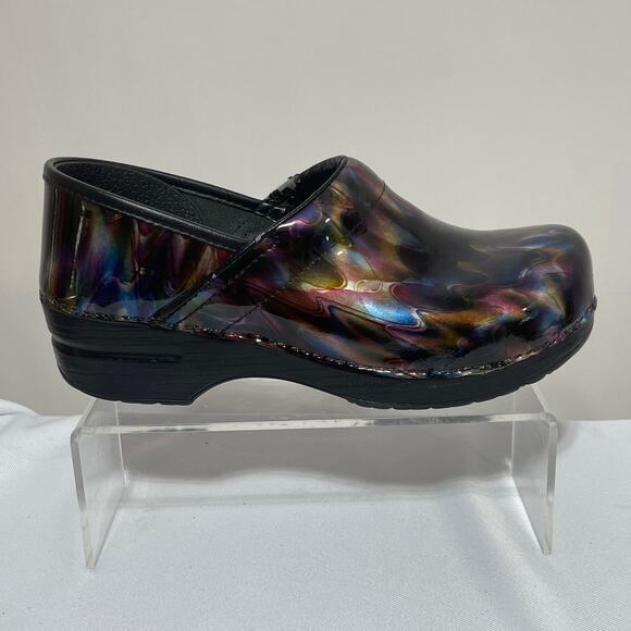 Dansko Clogs Women's EU 40 US 9.5  Multicolor Swirl Rainbow Slip On Comfort Shoe - Picture 2 of 9